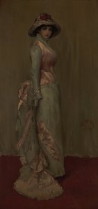 ピンクとグレーのハーモニー-Lady Meux 作： James Abbott McNeill Whistler